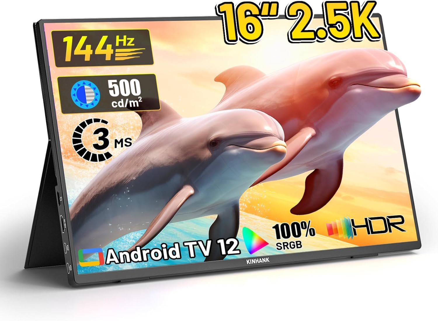 Versatile 16-inch monitor with 144 Hz and Google TV – Kazam
